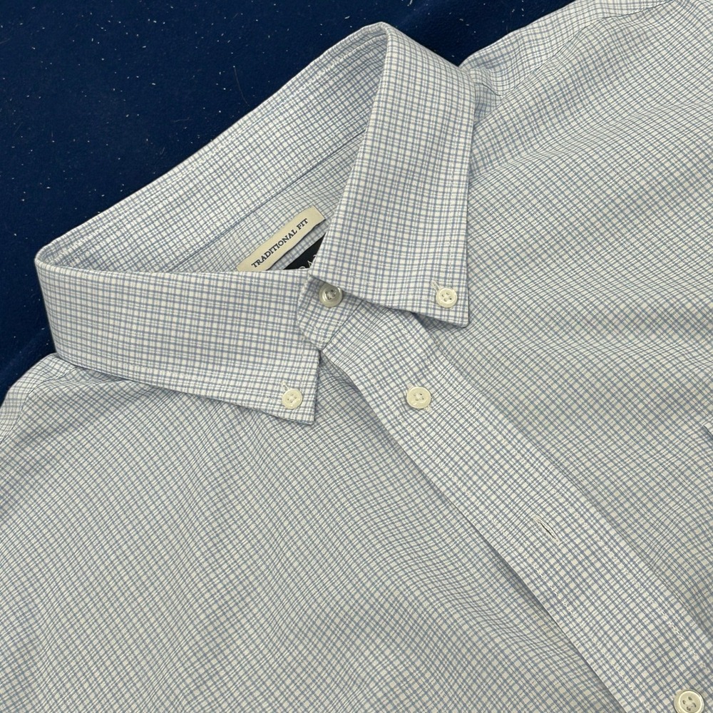 Jos. A. Bank Traveler Button Down Shirt Men 18.5 34/35 White Traditional Fit NEW